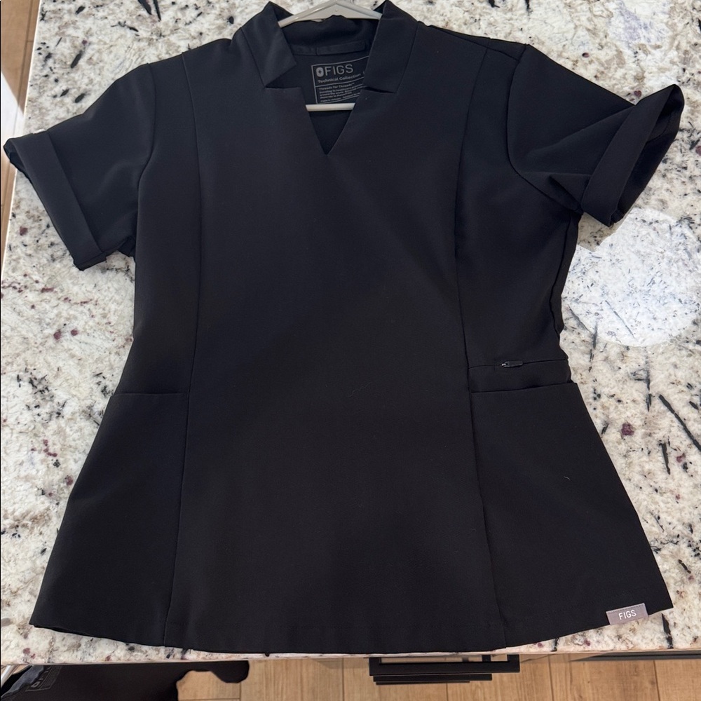 Figs Black Women's Scrub Top